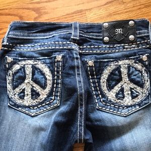 Miss Me Size 28 peach sign women’s jeans.